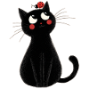 Chat avec coccinelle