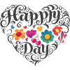 Flower Heart Happy Day