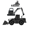 Construction Equipment Silhouettes Collection