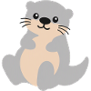 Otter bestickt