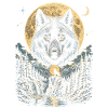 Moonlit Wolf Wilderness