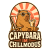 Capybara im Chillmodus – Lustiger Tier Spruch