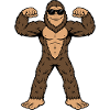 Bigfoot muskulöse dunkle Brille