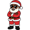 Cooler Weihnachtsmann mit dunkler Brille