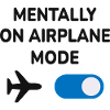 Mental im Flugmodus lustige Reise-Introvertierter