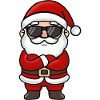 Lunettes de soleil Père Noël Icône