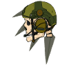 Schädel Soldat Helm-Design mit Headset
