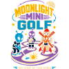Mondschein Minigolf mit Aliens