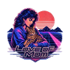 80s Retro Synthwave Bengal Cat