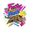 Retro 90s Bengal Katze Sprint