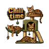 Pixel Art Bengal Katzen Kratzbaum