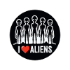 J’adore Aliens Extraterrestre Fan d’OVNI