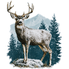 Cerf avec bois
