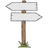 Holzschild Cartoon