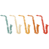Retro Saxophone Design für Saxophonisten