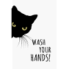 Wash Your Hands! – Lustiges Katzenposter