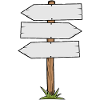 Panneau de direction en bois