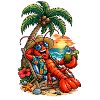 Hawaiianischer Lobster am Strand