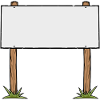 Cartoon Holzschild Werbebanner