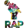 Mosaïque du poing graffiti RAP