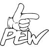 Pew Pew Hand Grafik