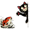  Koi Fische Kois-Karpfen KOI-KATZE Koi