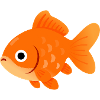 Sunny Orange Goldfisch-Illustration