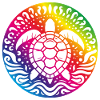 Rainbow Turtle Mandala Ocean Circle