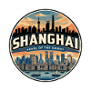 Retro Shanghai Pudong Reiseabzeichen