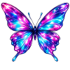 Glänzender metallischer Schmetterling