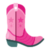 Pinker Cowboy-Stiefel