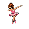 Dabbing Brünette Ballerina