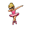 Dabbing Blonde Ballerina im Comic Stil