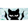 Katze mit Pistolen