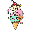 Kawaii-Eiscreme