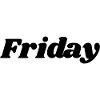 Vendredi – Lettrage noir