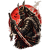 Blutmond-Samurai-Krieger