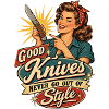 Retro Pinup Messer Stil