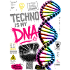 Techno ist meine DNA Neon-Regenbogen-Helix