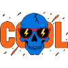 Cool Totenkopf Blitz Sonnenbrille