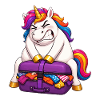 Einhorn Übergepackter Koffer