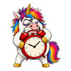 Grumpy Unicorn Wecker-Zusammenbruch