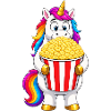 Einhorn-Filmabend-Popcorn