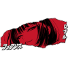 Rebellisches Anime Mädchen und Schriftzeichen