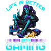 Skeleton Gamer Gaming Halloween