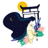 Torii Nachttraum Kimono