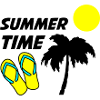 Strandflipflops im Sonnenlicht