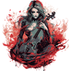  Cellospieler Cellist-Musiker Gothic-Witchcraft