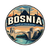 Retro Bosnia Mostar Stari Höchstabzeichen