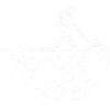 Astronaut mäht den Mond